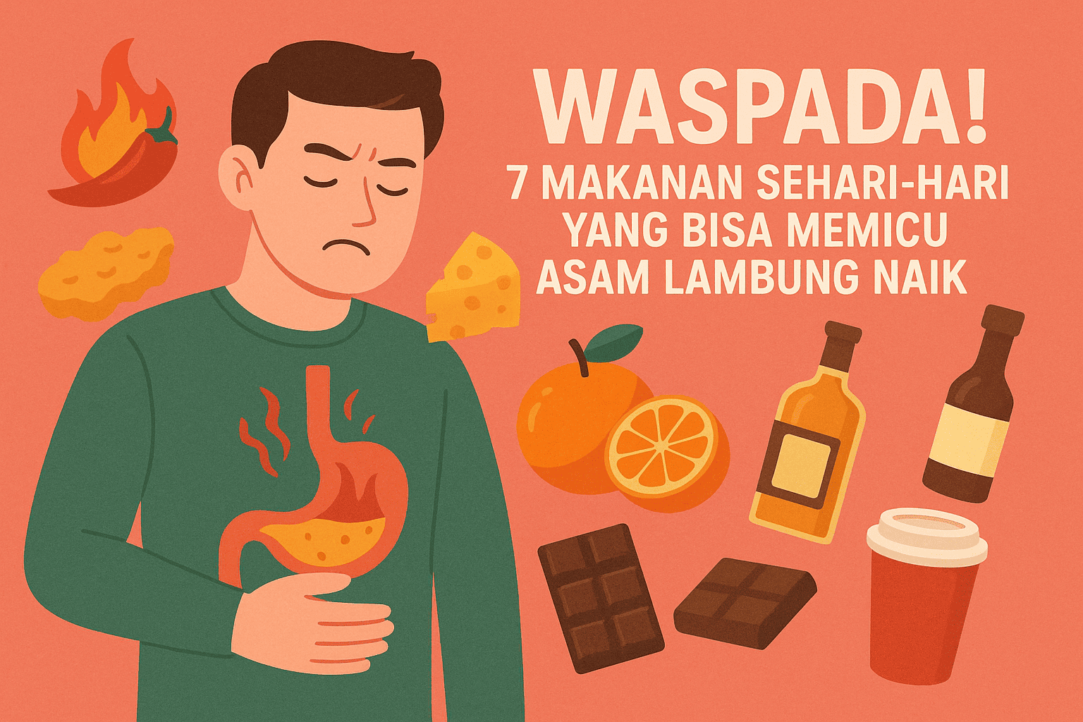 Waspada! 7 Makanan Sehari-hari yang Bisa Memicu Asam Lambung Naik